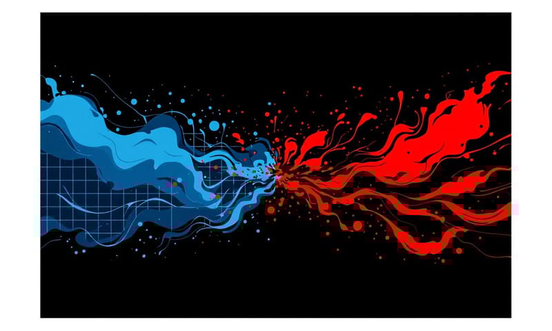 團隊衝突的抽象概念，象徵兩個不同來源的團隊之間的摩擦。