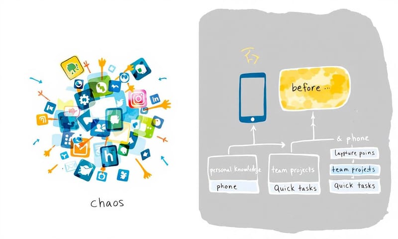 資訊流動示意圖：從混亂到有序