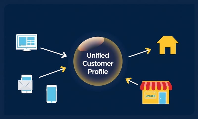 理想的數據流：各管道資訊匯入中央，再回頭讓每一次互動更聰明。