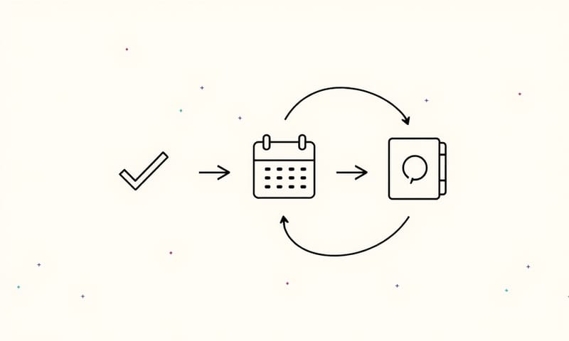 一個簡化的個人生產力工作流示意圖