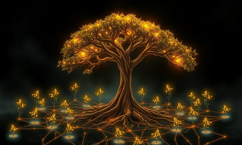 建立主題權威，就像栽種一棵知識之樹，讓所有相關概念彼此連結，根深葉茂。