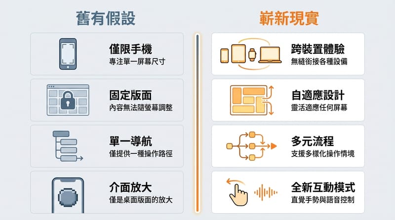圖片4（結尾前）：把「未來裝置」要注意的點做成前後對照，讓人記得住