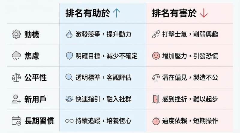 圖片 3：轉折處做比較，把「排行推力」的利與弊講清楚，免得做著做著翻車