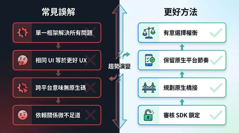 圖 5：常見誤解 vs 比較不會後悔的做法