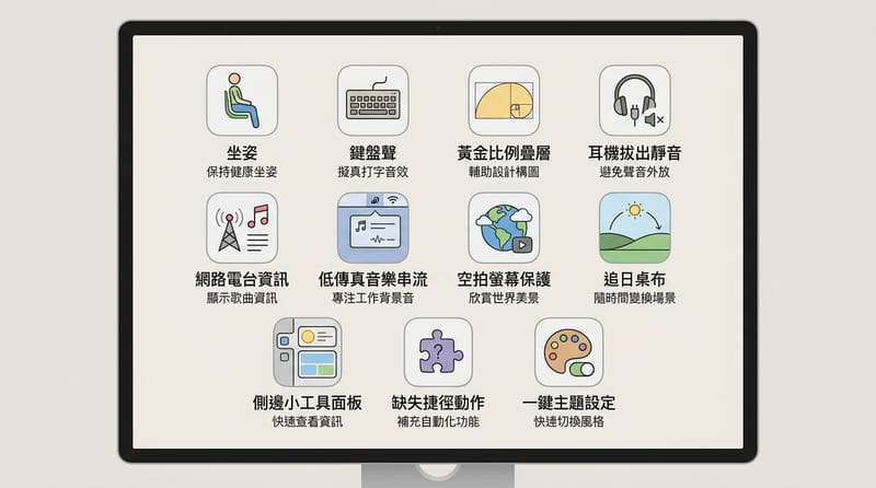 概念總覽：11 個「怪但實用」Mac app 與它們各自解決的小問題