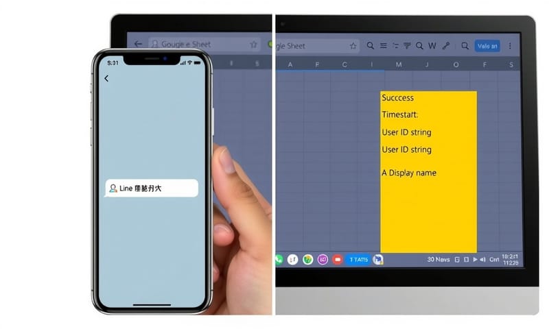 LINE 聊天室與 Google Sheet 簽到結果對照