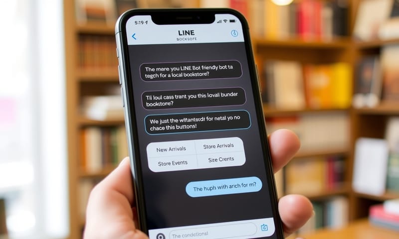 與書店 LINE Bot 互動的模擬情境