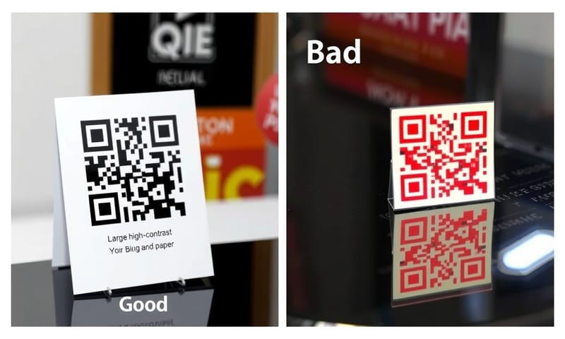 好的與壞的 QR Code 印刷範例