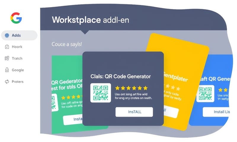 Google Workspace Marketplace 中的 QR Code 附加元件選項
