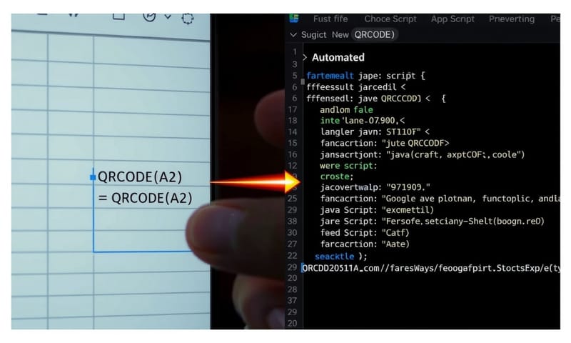 Google Apps Script 編輯器與自訂 QR Code 函數程式碼
