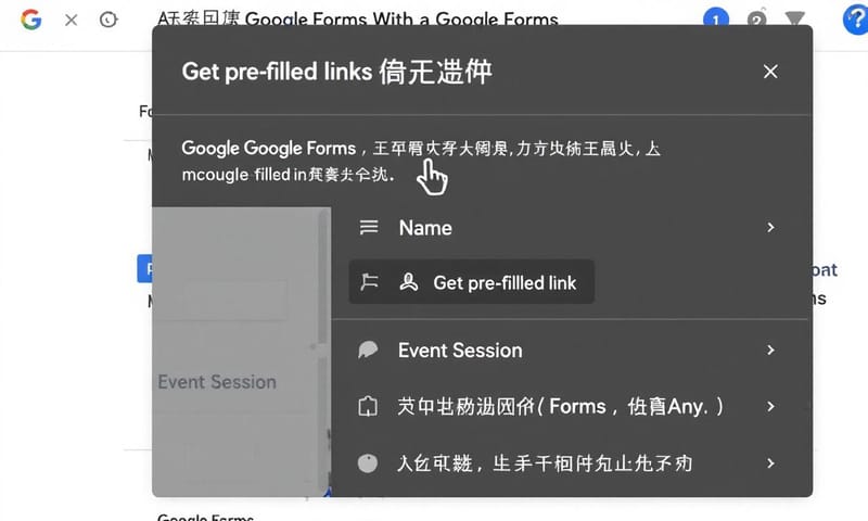 透過 Google 表單內建功能，可以很方便地產生預填資料的網址。