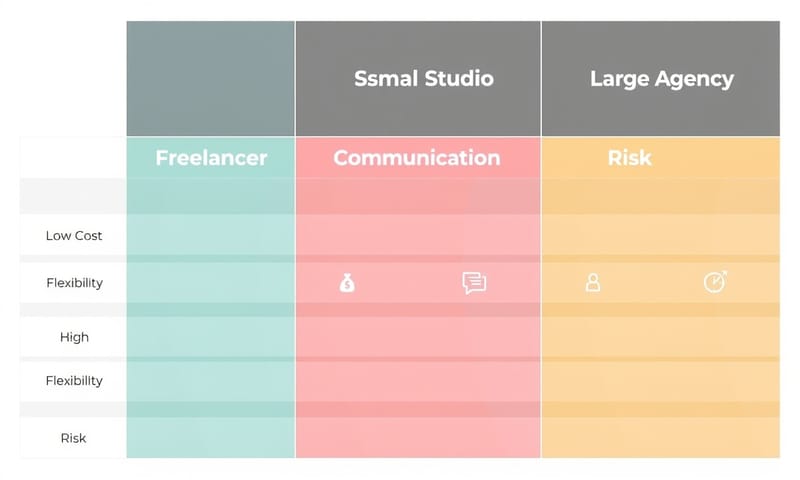 不同開發團隊選項的優劣比較