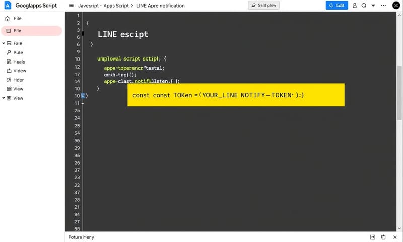 Google Apps Script 編輯器畫面