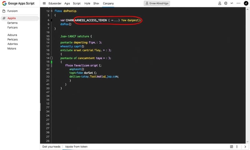 Google Apps Script 編輯器中的 doPost 函式