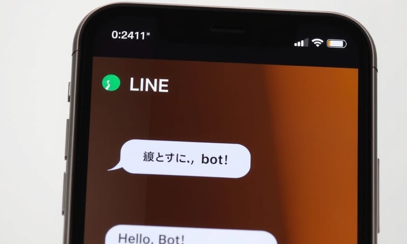手機上成功收到 LINE Bot 自動回覆的畫面