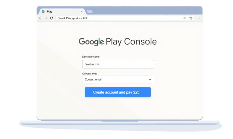 開發者註冊儀表板的示意畫面