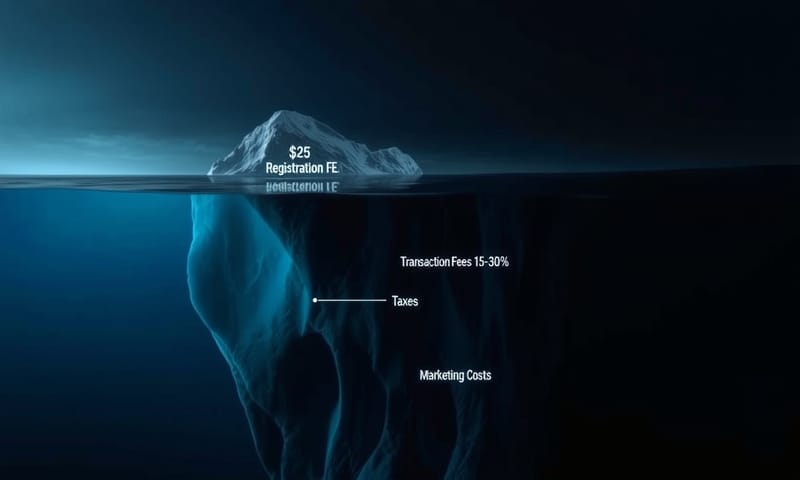 成本冰山：註冊費只是冰山一角