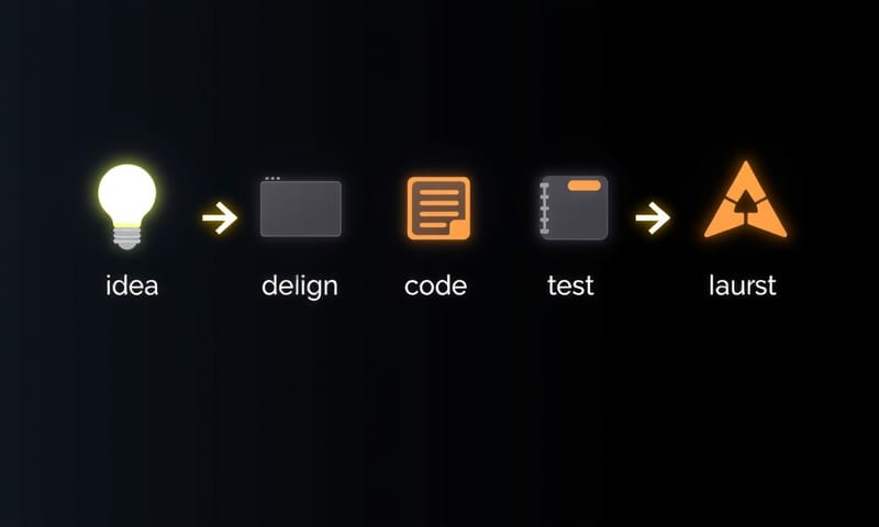 開發 App 的五大階段，實際上是個不斷循環的過程。