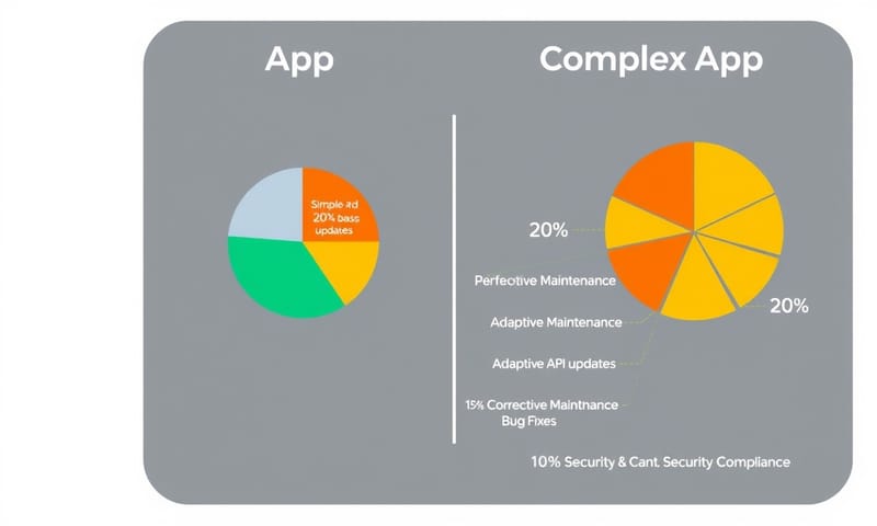 簡易 App 與複雜 App 的年度成本對照