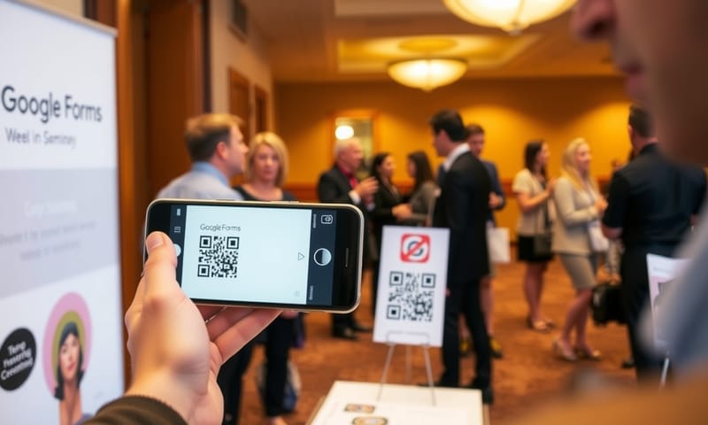 活動現場使用手機掃描QR Code簽到