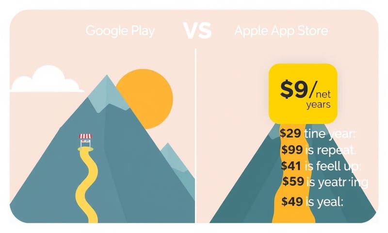 Google 和 Apple 的收費模式，就像兩種不同的登山路徑