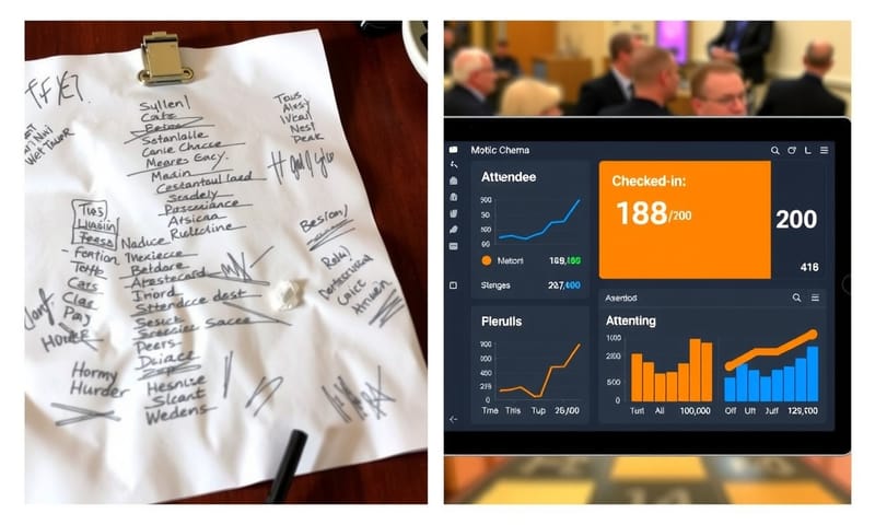 數位簽到與傳統紙本簽到的效率對比