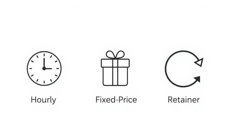 不同報價模式的視覺比喻