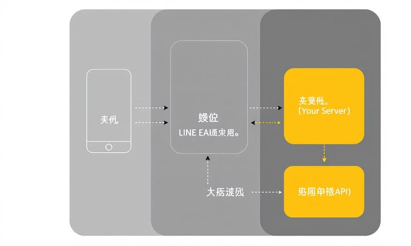 LINE Bot 運作流程示意圖