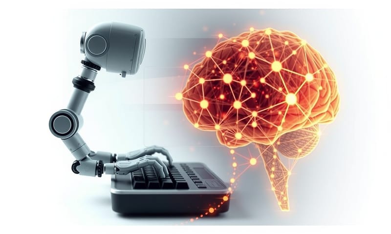 規則式機器人與 AI 機器人的概念對比