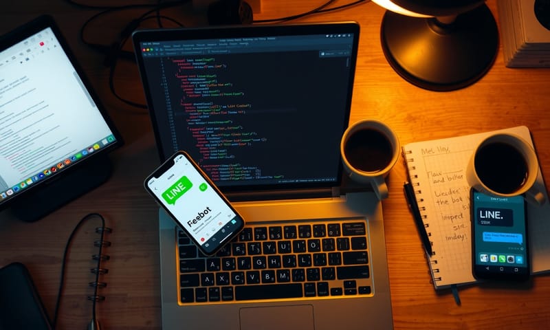 LINE Bot 開發環境示意