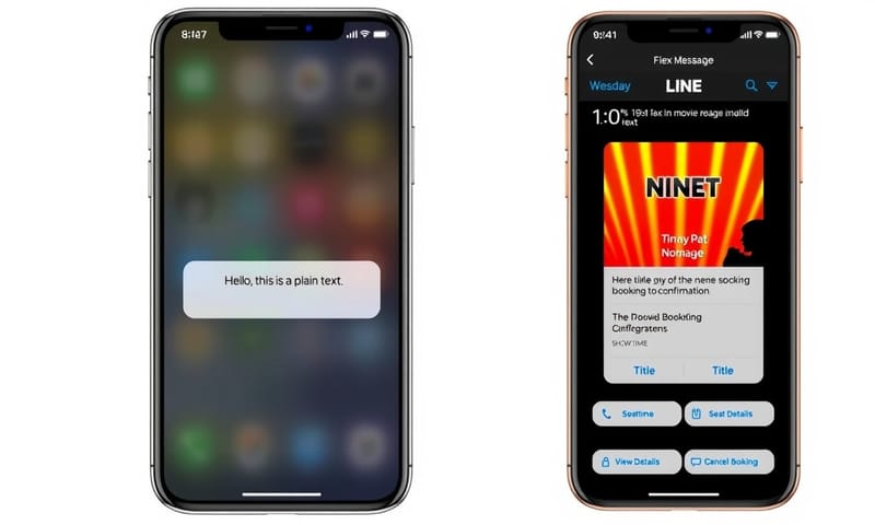 LINE Bot 訊息類型對照：從純文字到 Flex Message