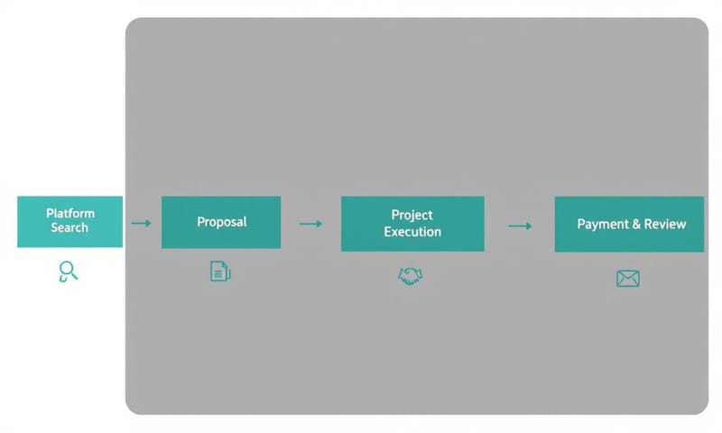 一個典型的自由工作者專案流程示意圖