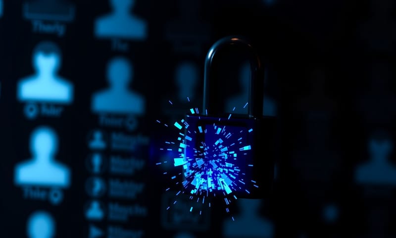 資料外洩的風險，就像一個正在碎裂的數位鎖頭