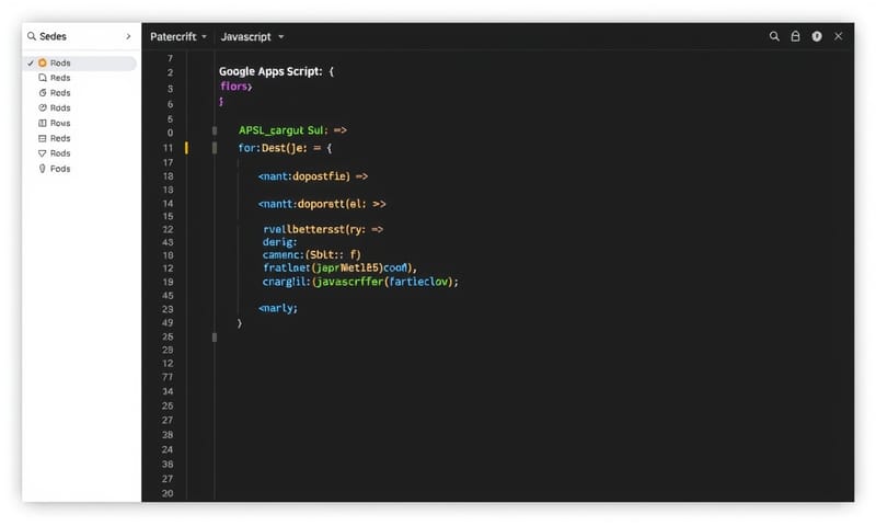 Google Apps Script 編輯器畫面