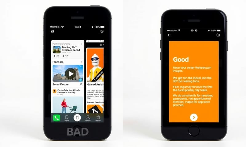 同一個 App，兩種不同截圖風格給審查員的觀感差異