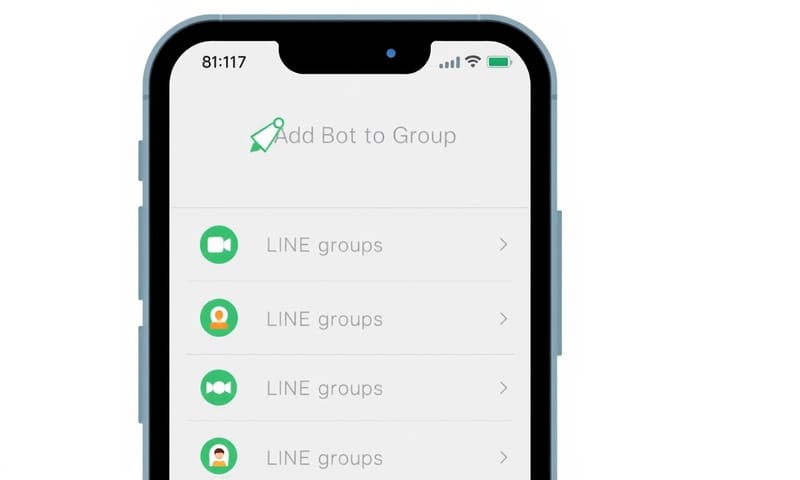 將機器人加入群組的示意畫面