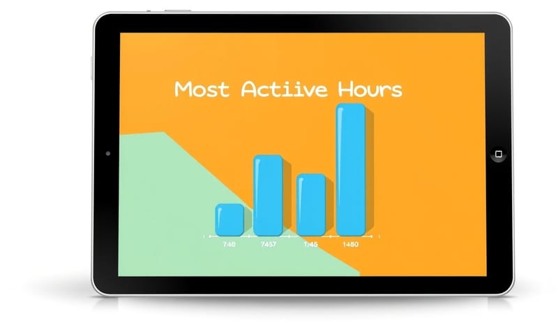 顯示聊天活躍時段的圖表示意