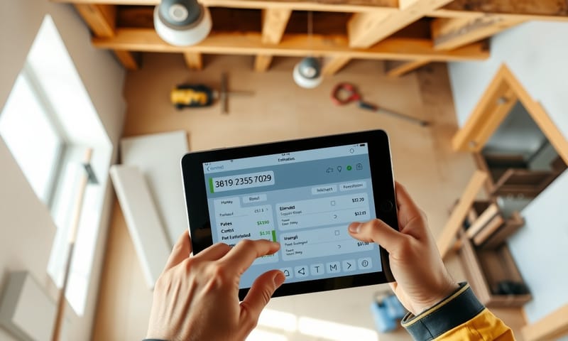 在工地現場直接用平板調整估價單