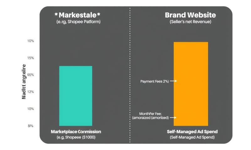 不同平台費用結構的影響對照