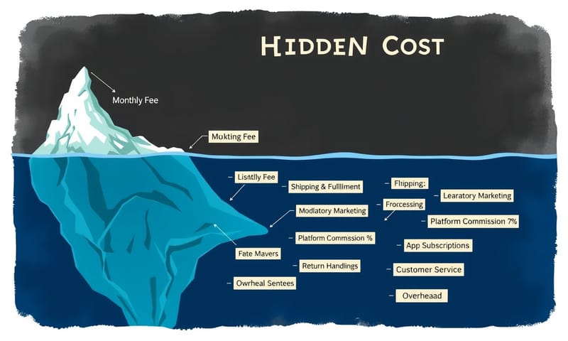 電商費用的冰山比喻