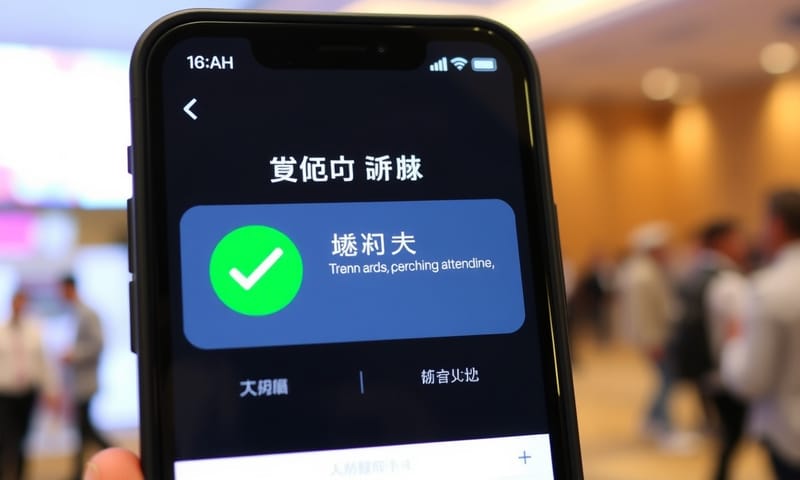 友善的報到 App 介面示意