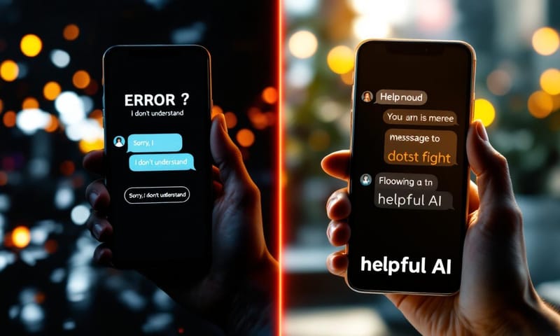 一個是照本宣科，一個是理解對話，這是兩種機器人的根本差異。