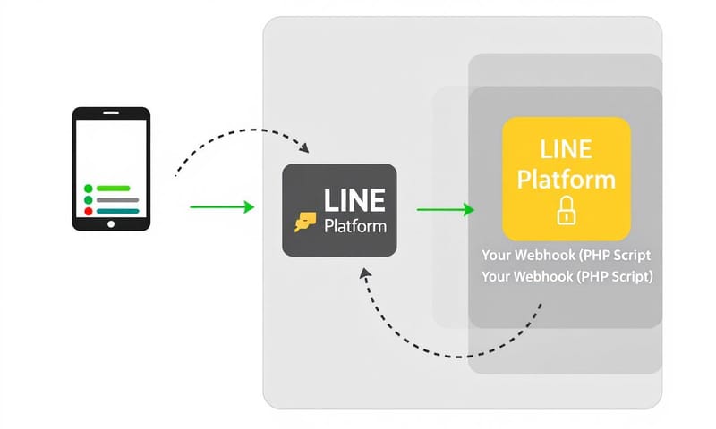 Webhook 運作流程示意圖