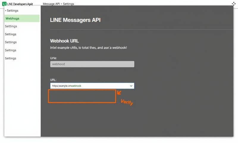 LINE Developers 後台的 Webhook 設定區