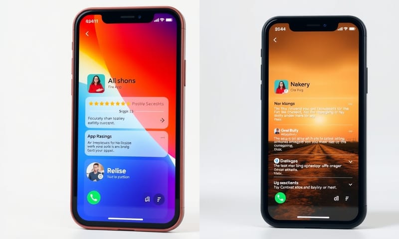 結果對照：妥善管理隱藏成本的 App（左）與忽視維護的 App（右）