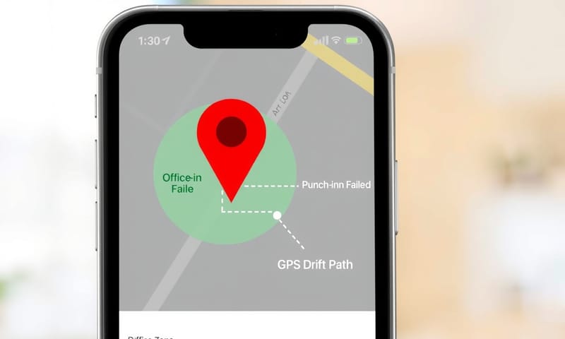 GPS 定位漂移導致打卡失敗的狀況