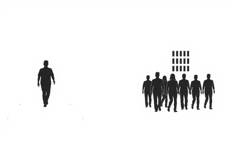 選擇個人或組織開發者帳號的岔路概念圖