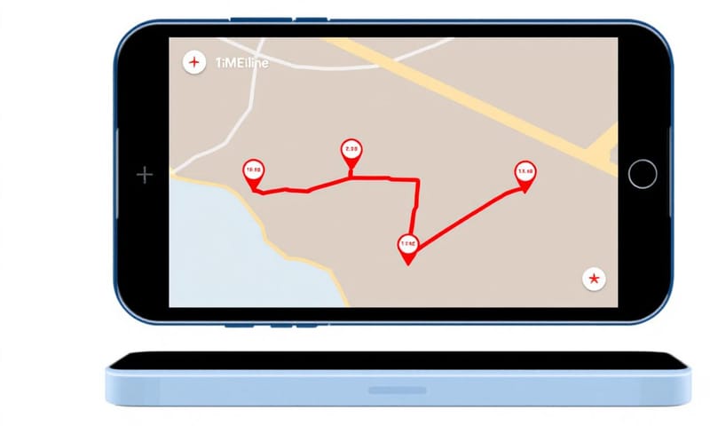 Google Maps 時間軸功能示意圖