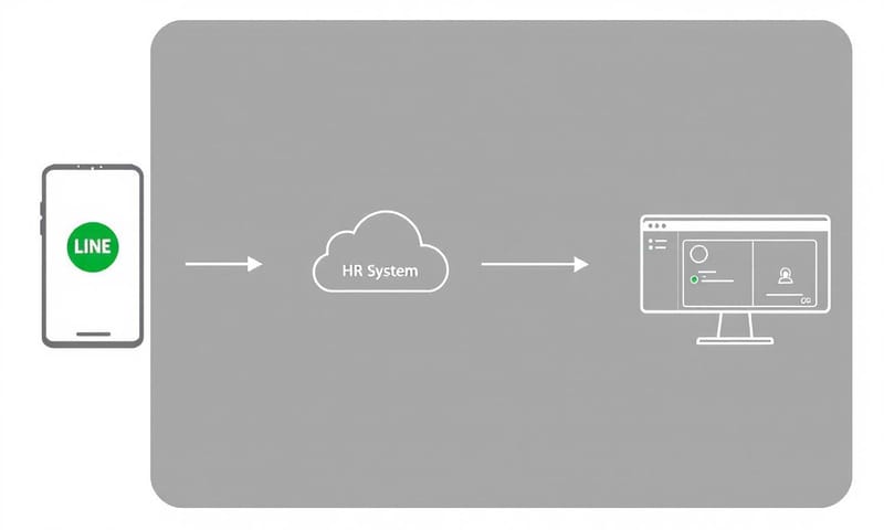 LINE 打卡流程示意圖