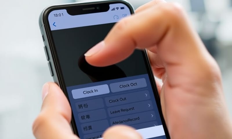 模擬在LINE官方帳號中進行打卡的畫面